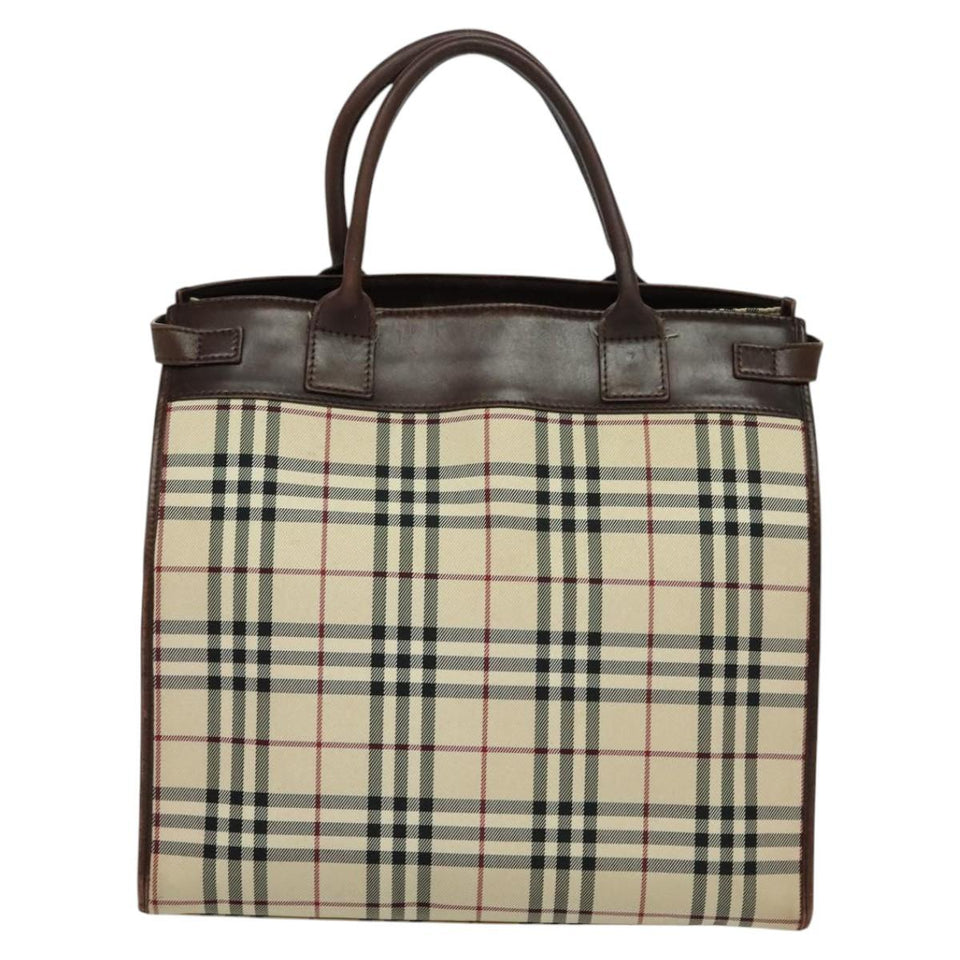 Burberry Nova Check Beige Canvas Handbag ( )