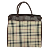 Burberry Nova Check Beige Canvas Handbag ( )