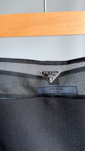 Prada Black Wool and Crinoline Pencil Skirt - L (8/10)