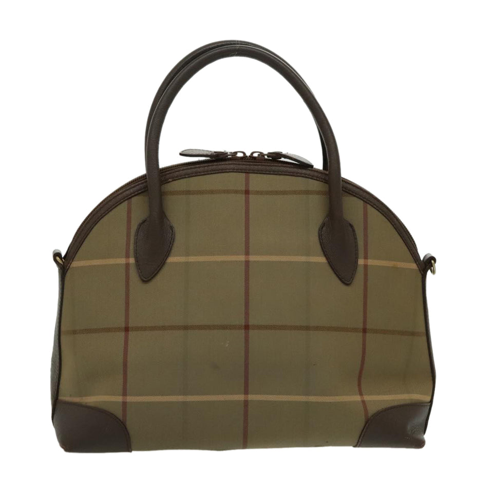 Burberry Nova Check Brown Canvas Handbag ( )