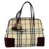 Burberry Nova Check Beige Synthetic Handbag ( )