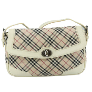 Burberry Nova Check Beige Canvas Shoulder Bag ( )