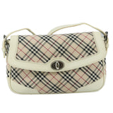 Burberry Nova Check Beige Canvas Shoulder Bag ( )