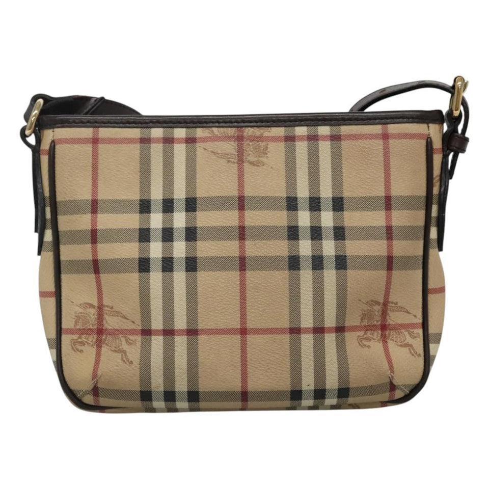 Burberry Nova Check Beige Canvas Shoulder Bag ( )