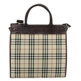 Burberry Nova Check Beige Canvas Handbag ( )