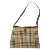 Burberry Nova Check Beige Canvas Shoulder Bag ( )