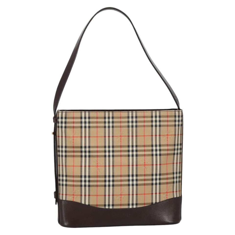 Burberry Nova Check Beige Canvas Shoulder Bag ( )