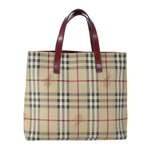Burberry Nova Check Beige Canvas Tote Bag ( )