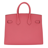 Hermes25cm Birkin Sellier Rose Confetti Epsom Leather Palladium Hardware