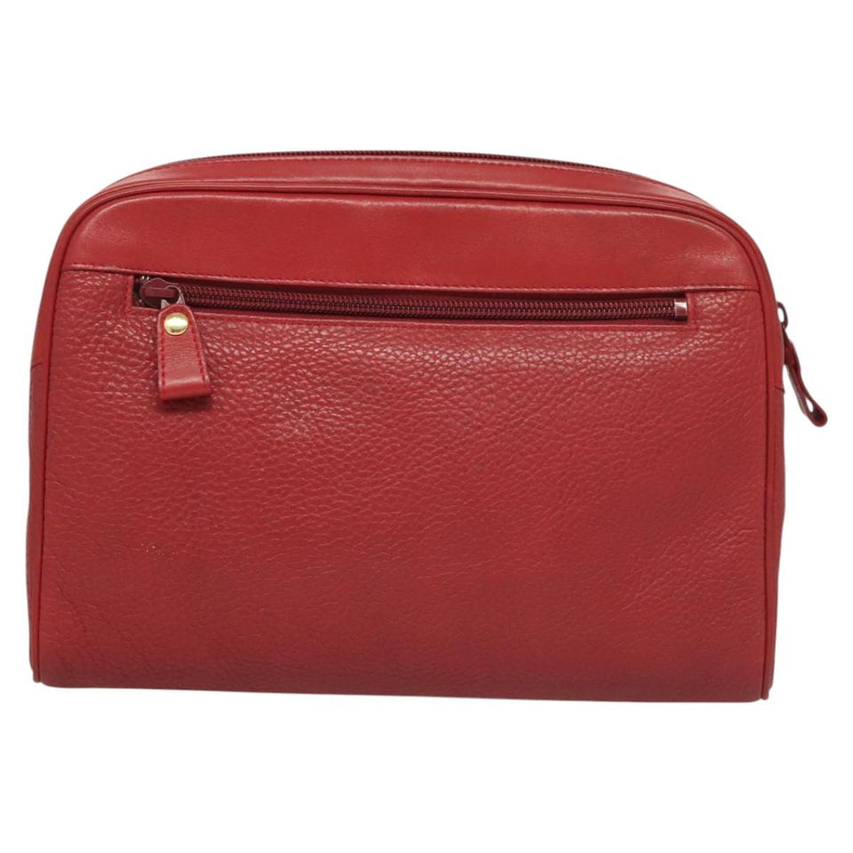 Burberry Red Leather Clutch Bag ( )