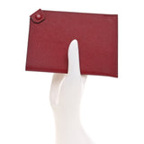 Hermes Epsom Tarmac PM Passport Holder Rouge Grenat
