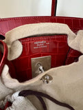 Hermes Birkin 30 Bag In Braise Shiny Niloticus with Palladium Hardware