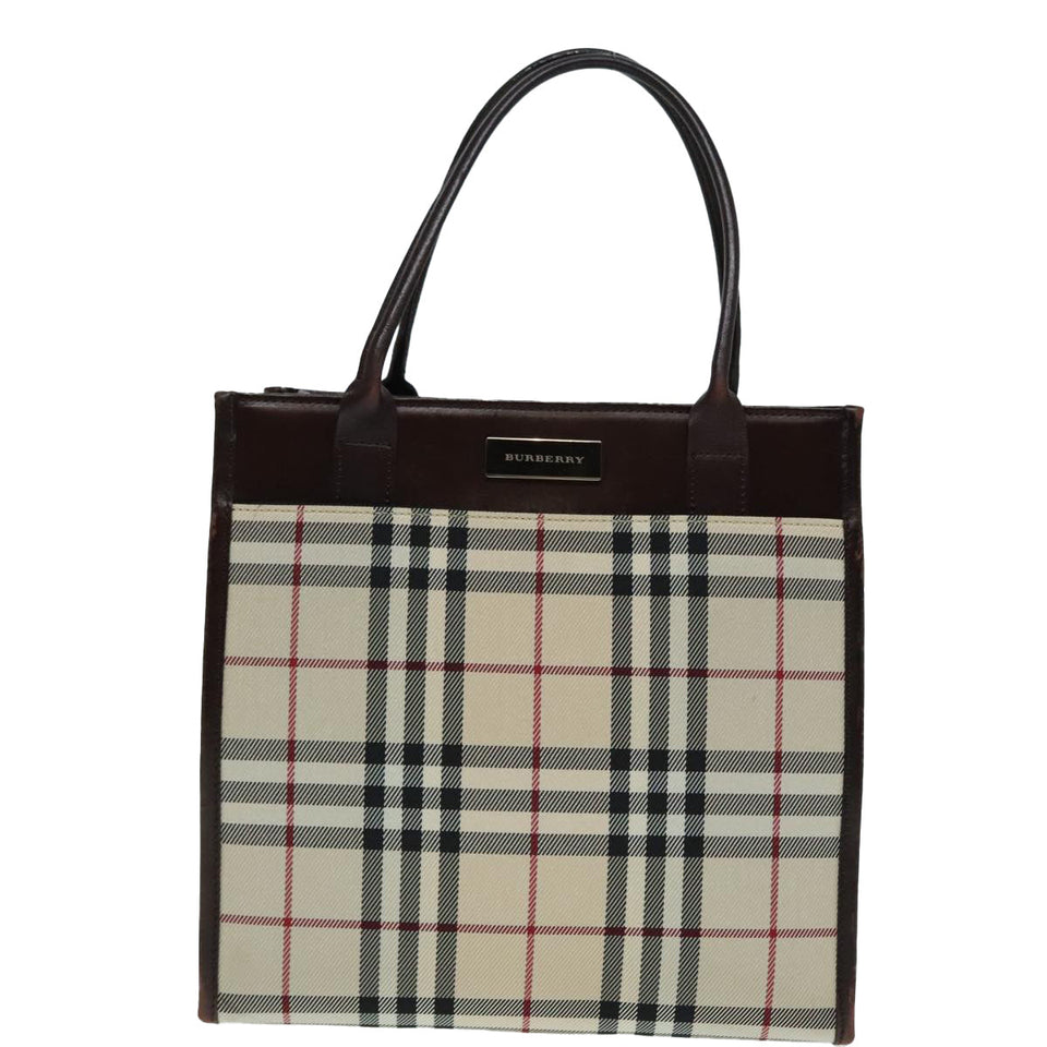 Burberry Nova Check Beige Canvas Tote Bag ( )