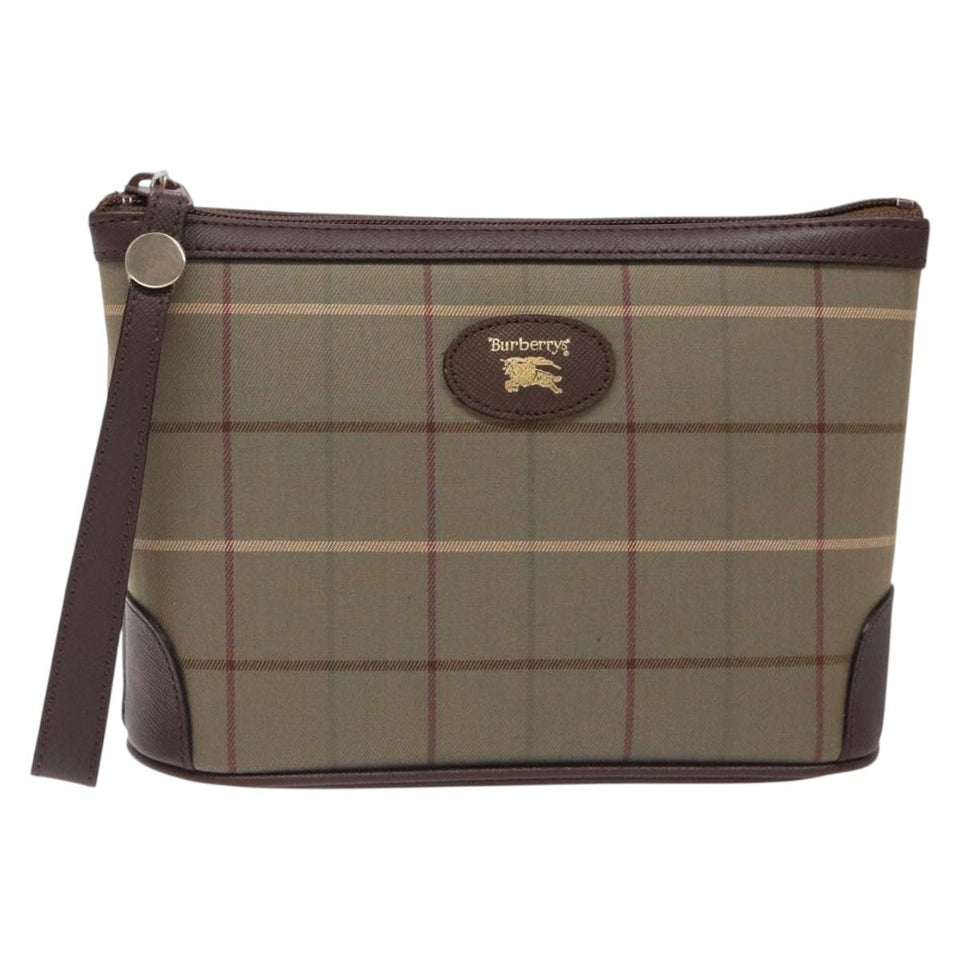 Burberry Nova Check Beige Canvas Clutch Bag ( )