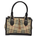 Burberry Nova Check Beige Canvas Handbag ( )