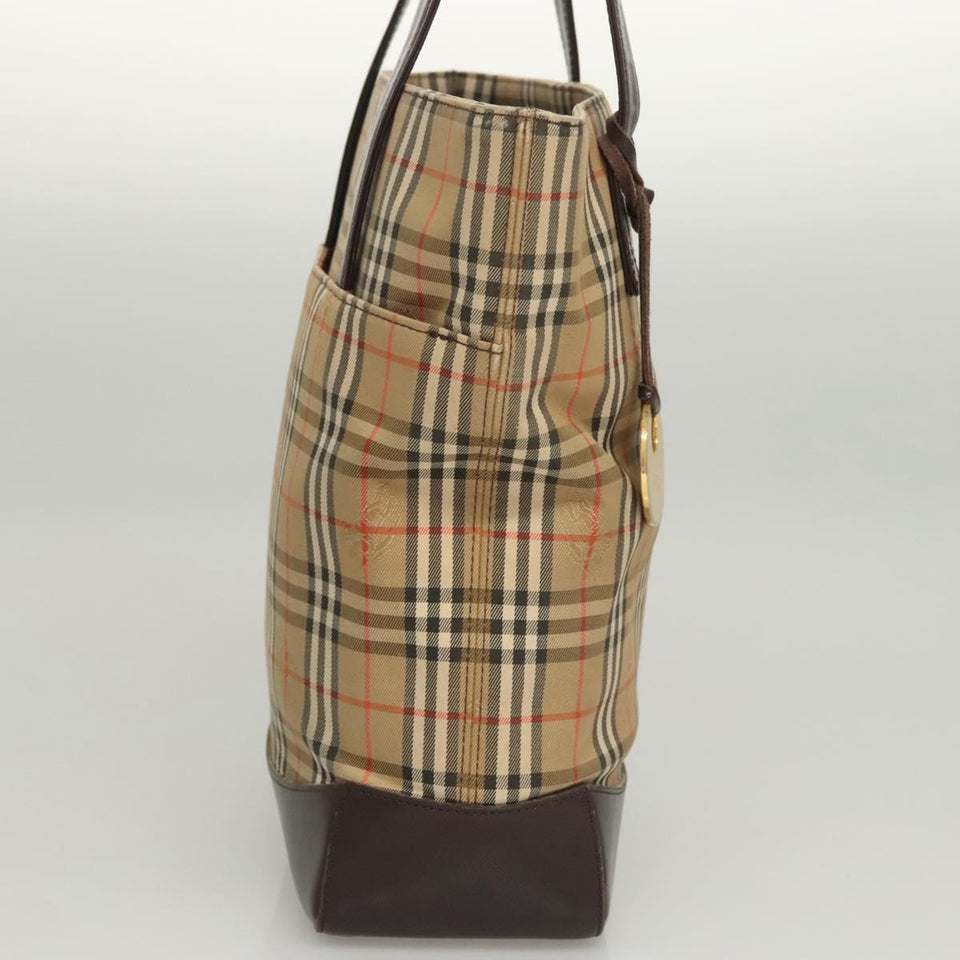 Burberry Nova Check Beige Canvas Tote Bag ( )