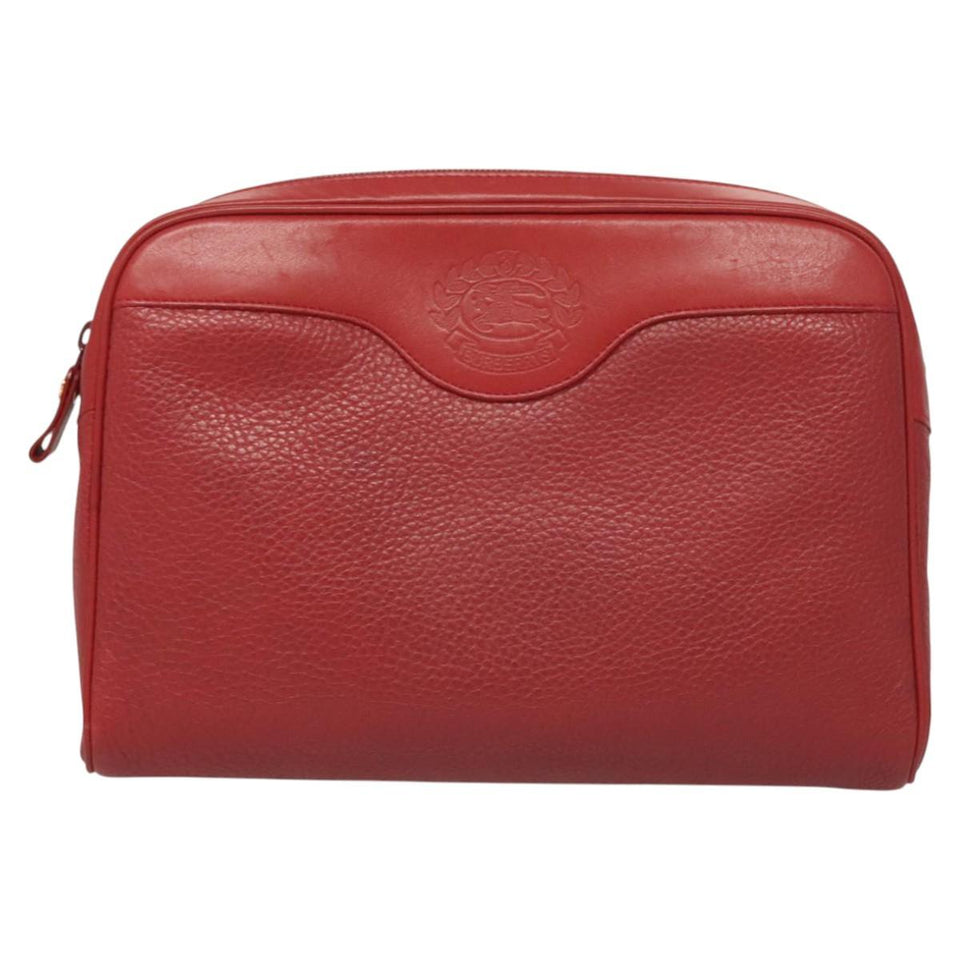 Burberry Red Leather Clutch Bag ( )