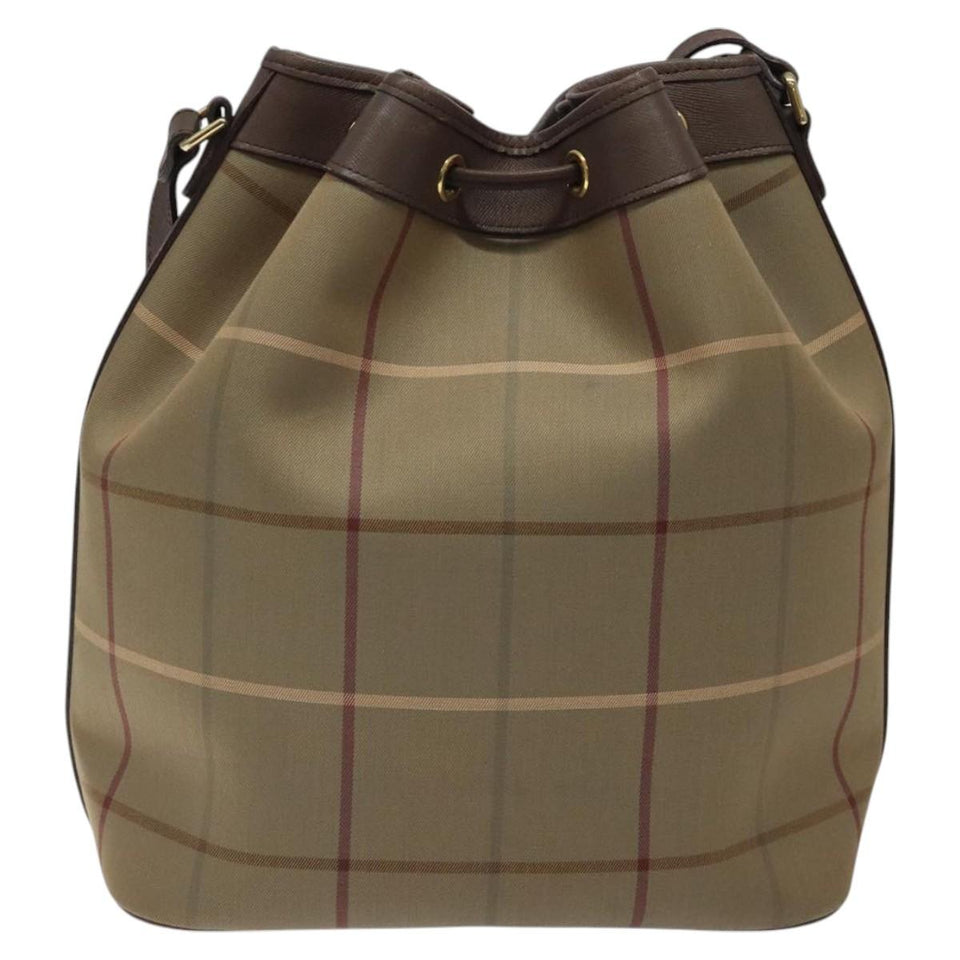 Burberry Nova Check Beige Canvas Shoulder Bag ( )