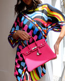 *RARE* Hermes Birkin 25 Retourne Bag in Rose Mexico Togo Leather with Palladium Hardware