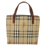 Burberry Haymarket Beige Canvas Handbag ( )