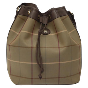 Burberry Nova Check Beige Canvas Shoulder Bag ( )