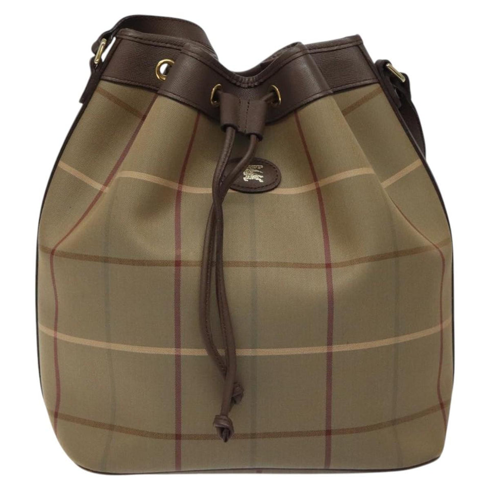 Burberry Nova Check Beige Canvas Shoulder Bag ( )