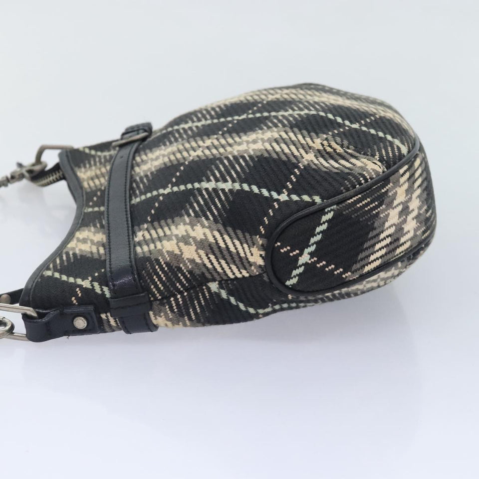 Burberry Nova Check Black Canvas Shoulder Bag ( )