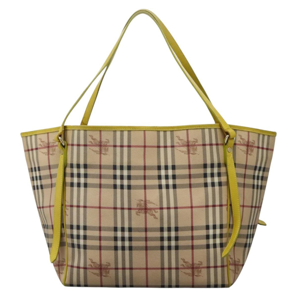 Burberry Nova Check Beige Canvas Tote Bag ( )