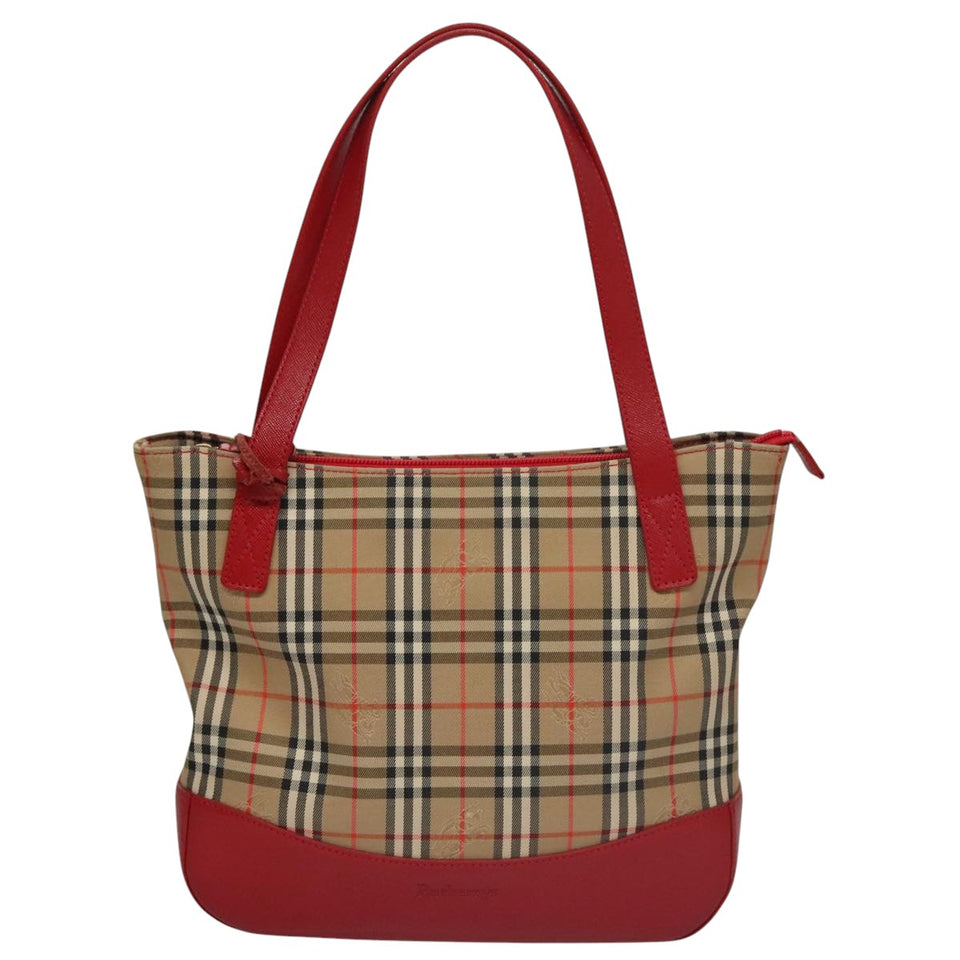 Burberry Nova Check Beige Canvas Handbag ( )