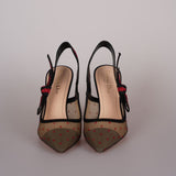 Christian Dior Mesh Plumetis Suede J'ADior Slingback 8cm Pumps 37.5 Beige/Black