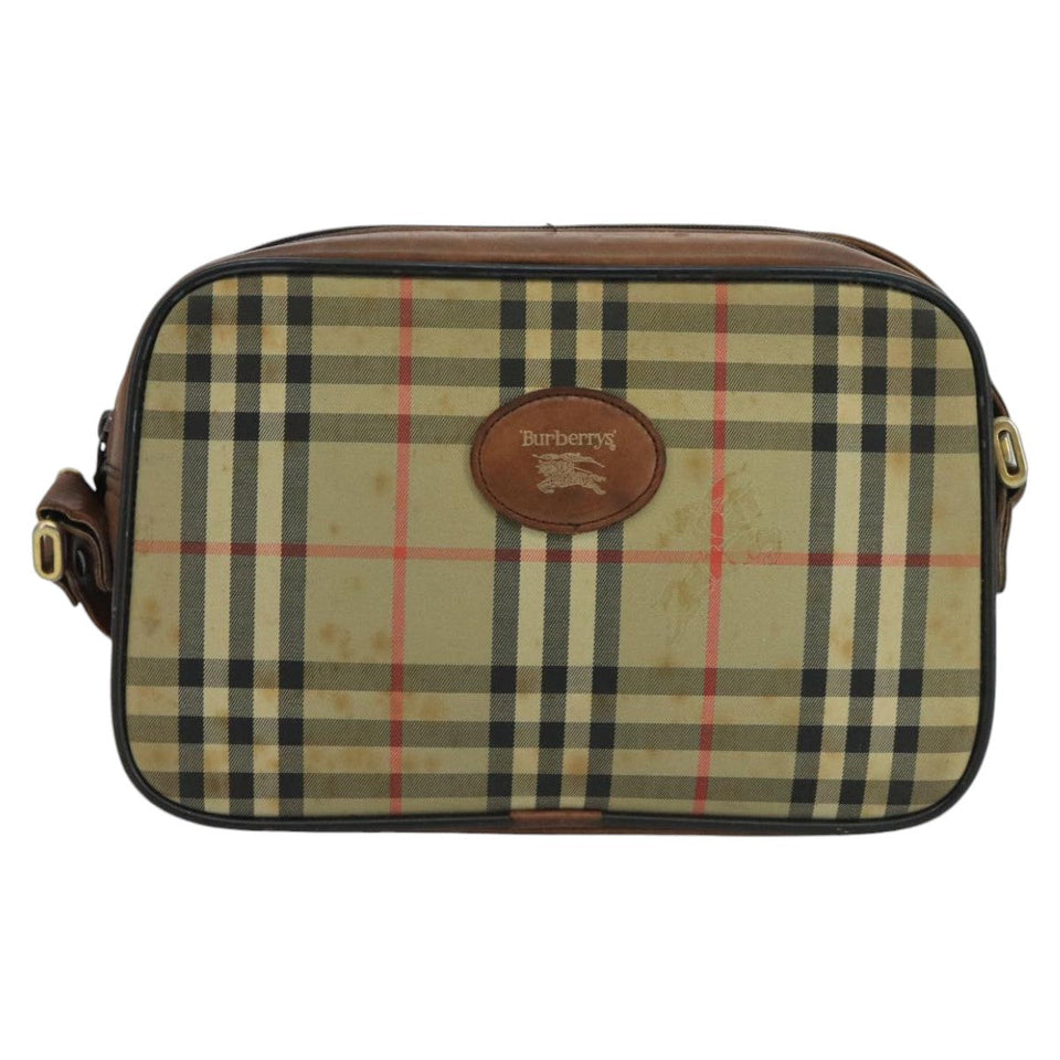 Burberry Nova Check Beige Canvas Shoulder Bag ( )