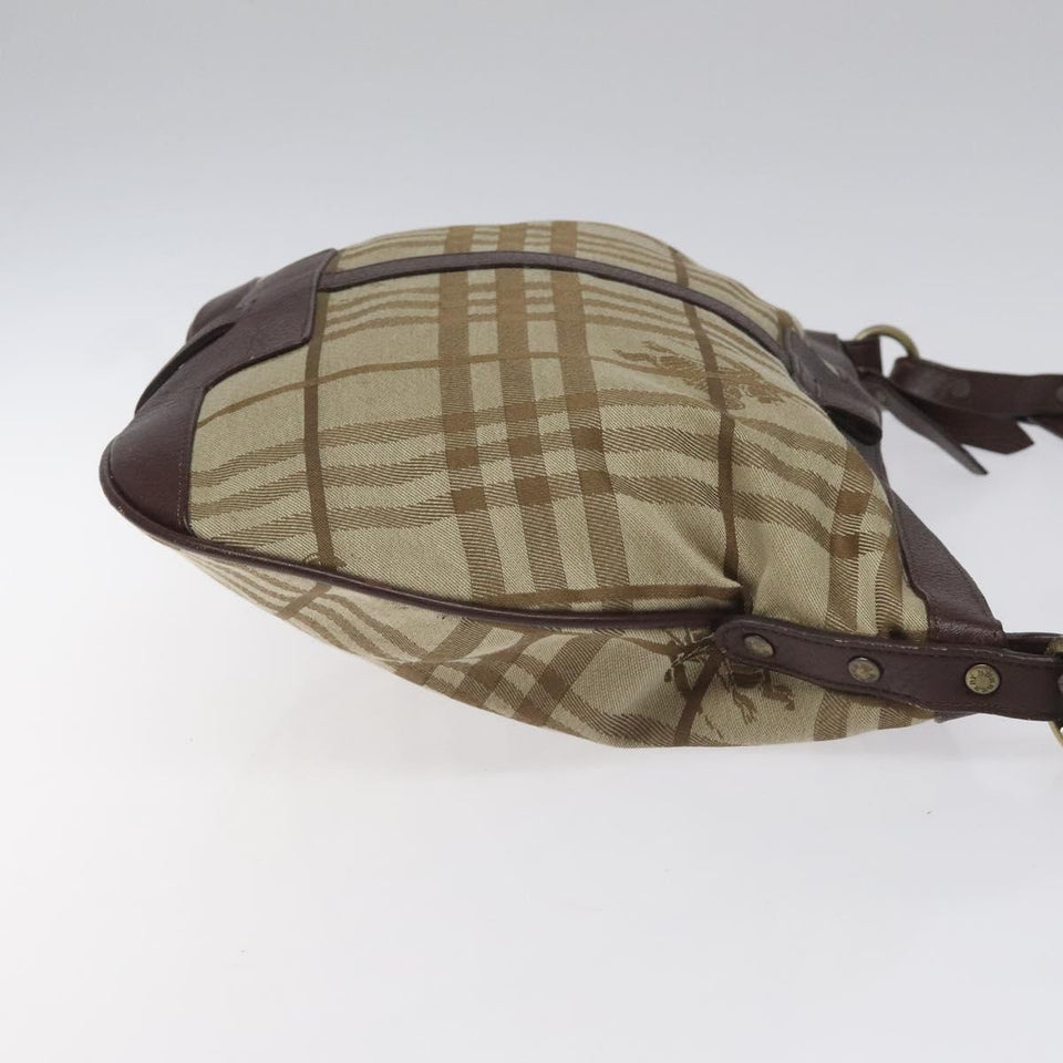 Burberry Nova Check Black Canvas Shoulder Bag ( )
