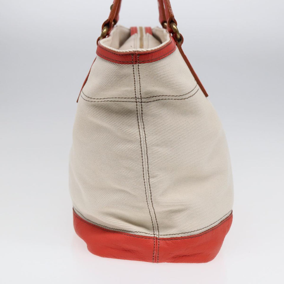 Burberry White Canvas Tote Bag ( )