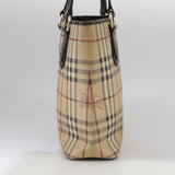 Burberry Haymarket Beige Canvas Tote Bag ( )