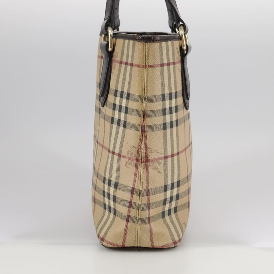 Burberry Haymarket Beige Canvas Tote Bag ( )