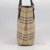 Burberry Haymarket Beige Canvas Tote Bag ( )