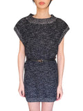 Louis Vuitton 2023 Grey Knit Wool Shift Mini Dress - S