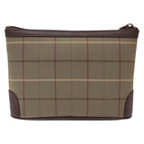 Burberry Nova Check Beige Canvas Clutch Bag ( )