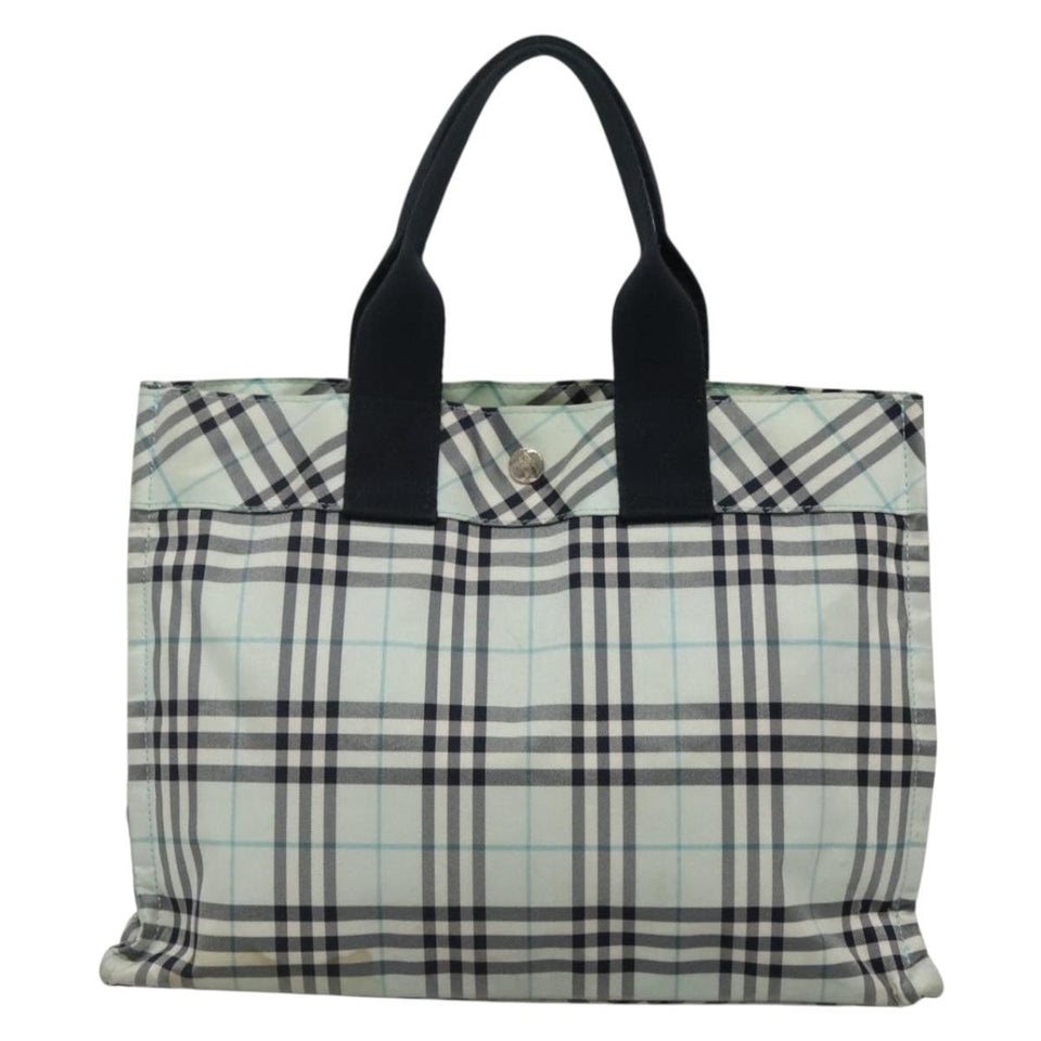 Burberry Nova Check Blue Nylon Handbag ( )