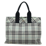 Burberry Nova Check Blue Nylon Handbag ( )