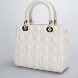 Christian Dior White Lady Dior Medium Bag