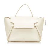 Belt Leather Handbag White