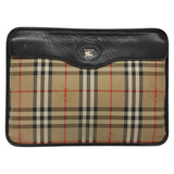 Burberry Nova Check Beige Canvas Clutch Bag ( )