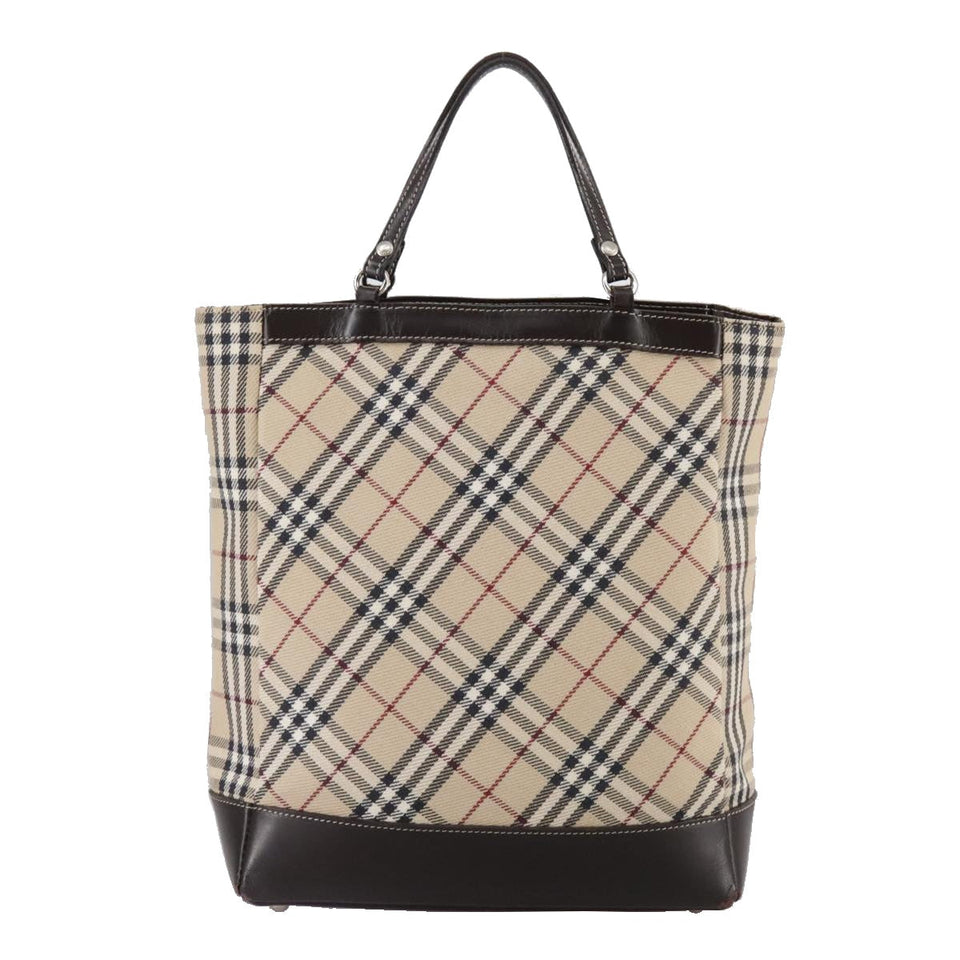 Burberry Nova Check Beige Canvas Handbag ( )