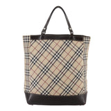 Burberry Nova Check Beige Canvas Handbag ( )