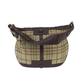 Burberry Nova Check Beige Canvas Shoulder Bag ( )