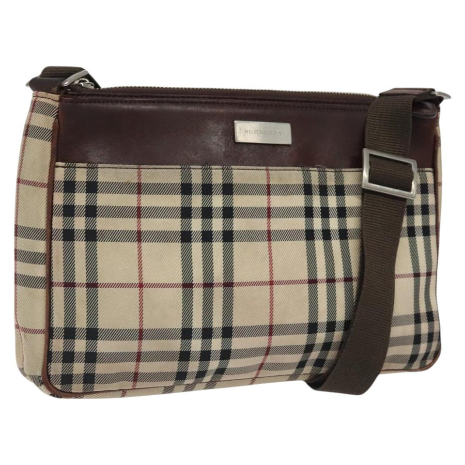 Burberry Nova Check Beige Synthetic Shoulder Bag ( )