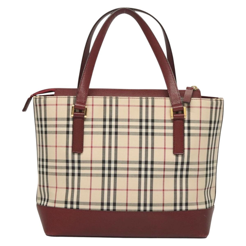 Burberry Nova Check Beige Canvas Tote Bag ( )