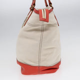 Burberry White Canvas Tote Bag ( )