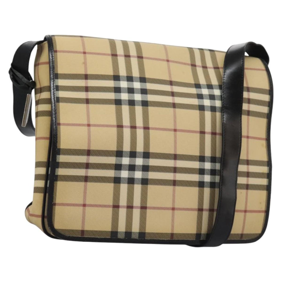 Burberry Nova Check Beige Canvas Shoulder Bag ( )